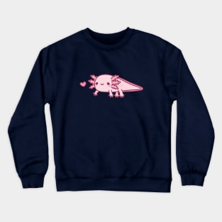 Cute Little Pink Axolotl Doodle Crewneck Sweatshirt